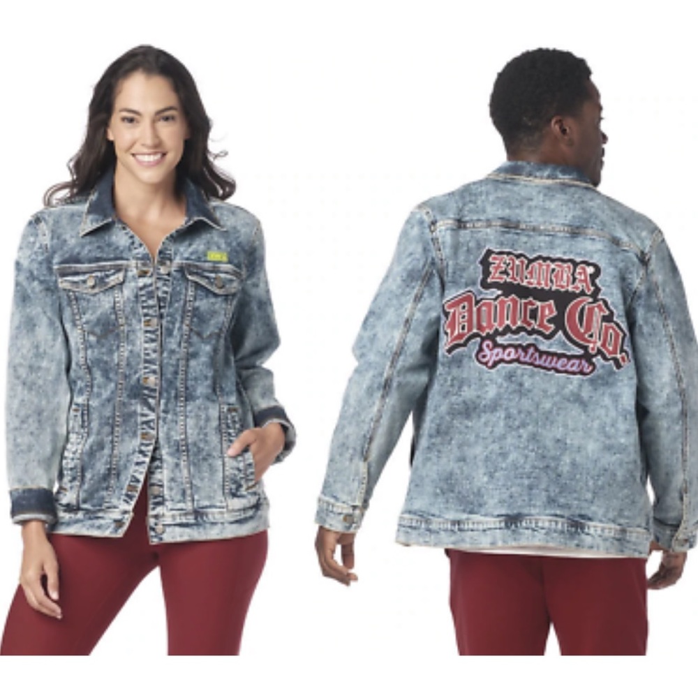 Zumba Dance Co. Unisex Denim Jacket (XL) NWT
